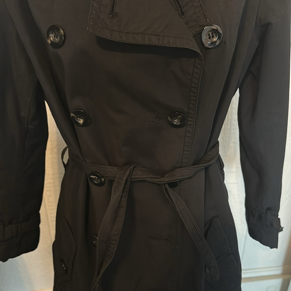 Classic Black Trench Coat - Picture 3 of 11